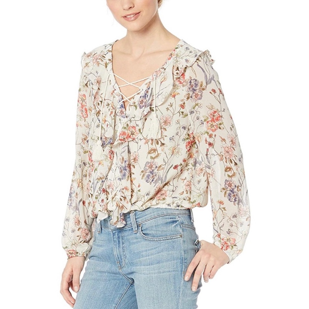 Cupcakes & Cashmere Sveta Floral Blouse Top